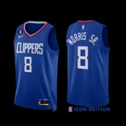Los Angeles Clippers Marcus Morris Sr. 2022-23 Icon Edition NO.6 Patch Jersey Royal