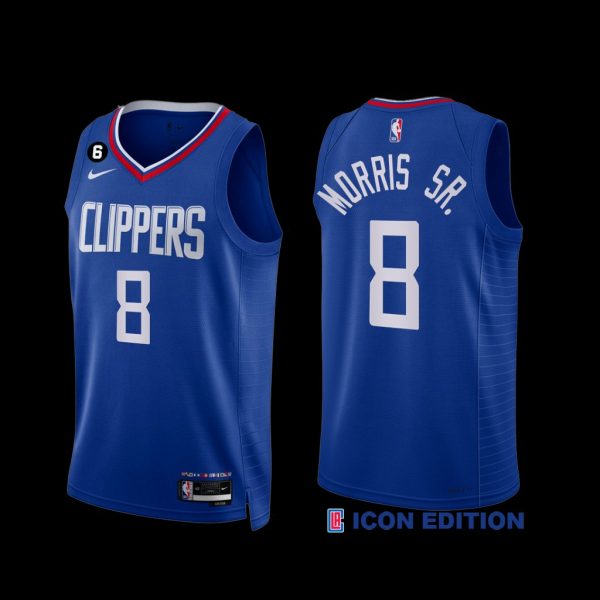 Los Angeles Clippers Marcus Morris Sr. 2022-23 Icon Edition NO.6 Patch Jersey Royal Los Angeles Clippers Marcus Morris Sr. 2022-23 Icon Edition NO.6 Patch Jersey Royal