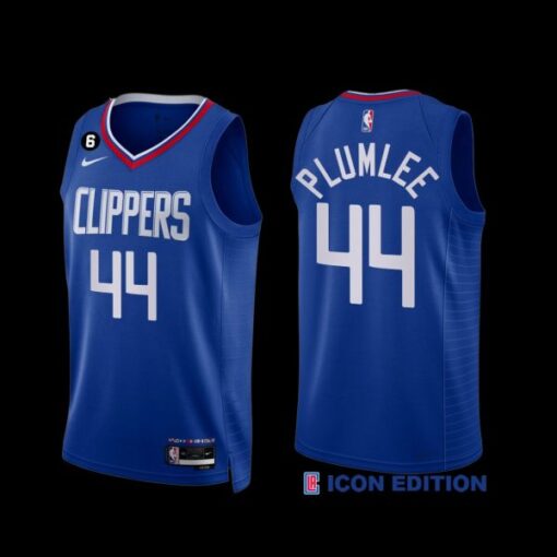 Los Angeles Clippers Mason Plumlee 2022-23 Icon Edition Jersey Blue