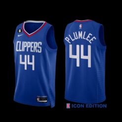 Los Angeles Clippers Mason Plumlee 2022-23 Icon Edition Jersey Blue