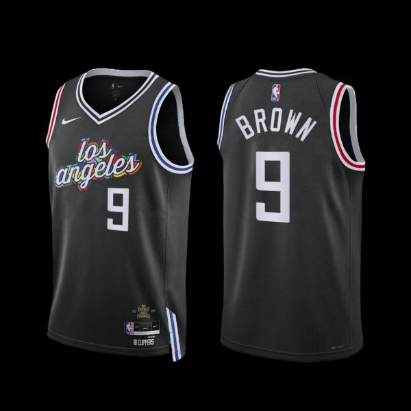 Los Angeles Clippers Moses Brown 2022-23 City Edition Jersey Black Los Angeles Clippers Moses Brown 2022-23 City Edition Jersey Black