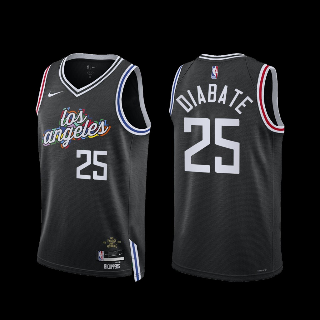 Los Angeles Clippers Moussa Diabate 2022-23 City Edition Jersey Black Los Angeles Clippers Moussa Diabate 2022-23 City Edition Jersey Black