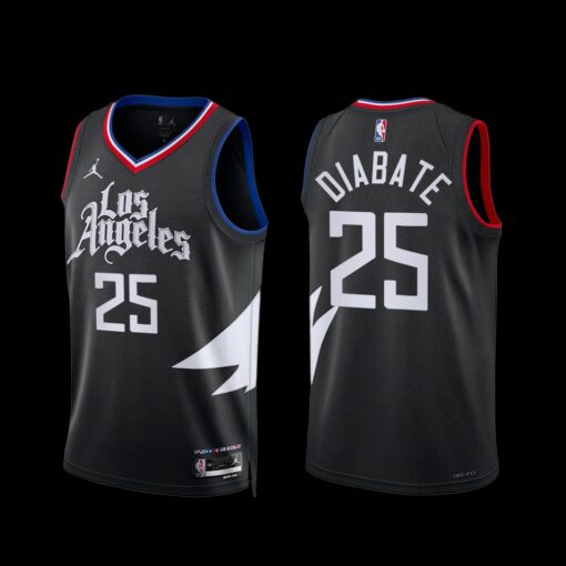 Los Angeles Clippers Moussa Diabate 2022-23 Statement Edition Jersey Black