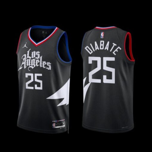 Los Angeles Clippers Moussa Diabate 2022-23 Statement Edition Jersey Black