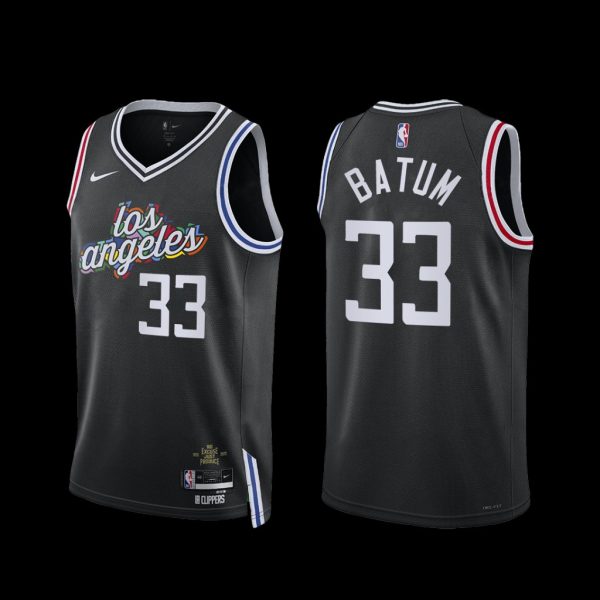 Los Angeles Clippers Nicolas Batum 2022-23 City Edition Jersey Black Los Angeles Clippers Nicolas Batum 2022-23 City Edition Jersey Black