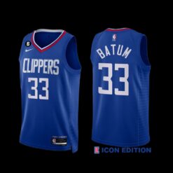 Los Angeles Clippers Nicolas Batum 2022-23 Icon Edition NO.6 Patch Jersey Royal