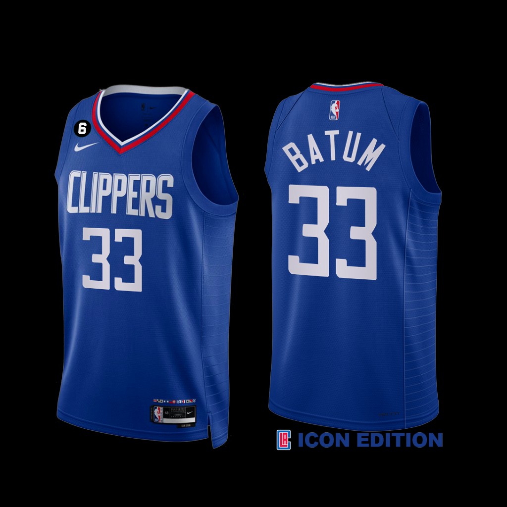 Los Angeles Clippers Nicolas Batum 2022-23 Icon Edition NO.6 Patch Jersey Royal Los Angeles Clippers Nicolas Batum 2022-23 Icon Edition NO.6 Patch Jersey Royal