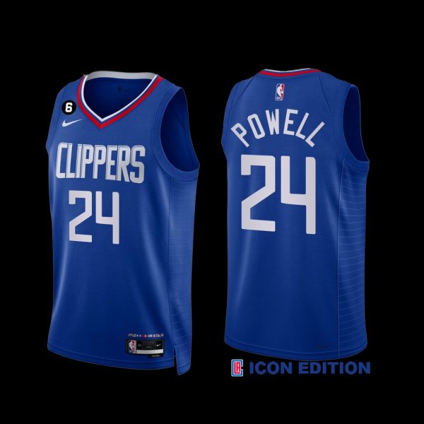Los Angeles Clippers Norman Powell 2022-23 Icon Edition NO.6 Patch Jersey Royal Los Angeles Clippers Norman Powell 2022-23 Icon Edition NO.6 Patch Jersey Royal
