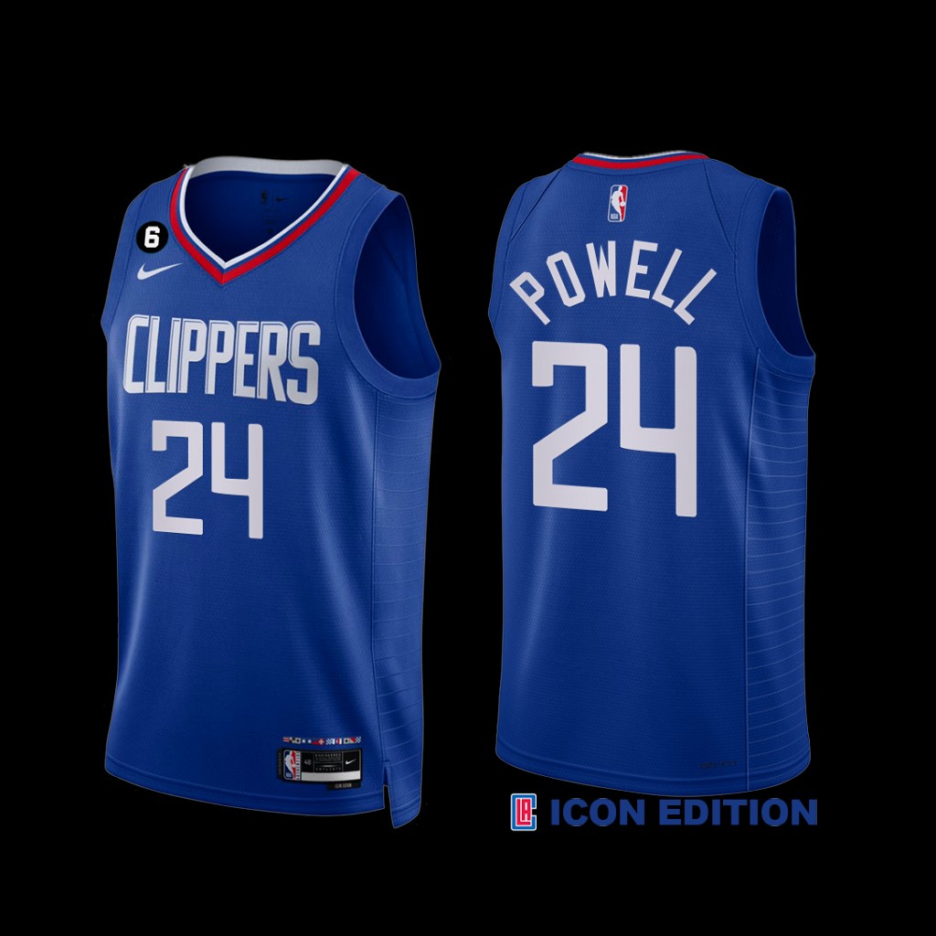 Los Angeles Clippers Norman Powell 2022-23 Icon Edition NO.6 Patch Jersey Royal Los Angeles Clippers Norman Powell 2022-23 Icon Edition NO.6 Patch Jersey Royal