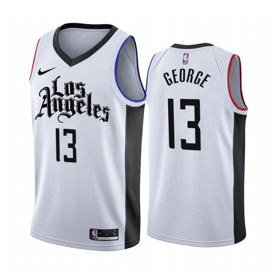 Los Angeles Clippers Paul George 2020 White City Edition Jersey Los Angeles Clippers Paul George 2020 White City Edition Jersey