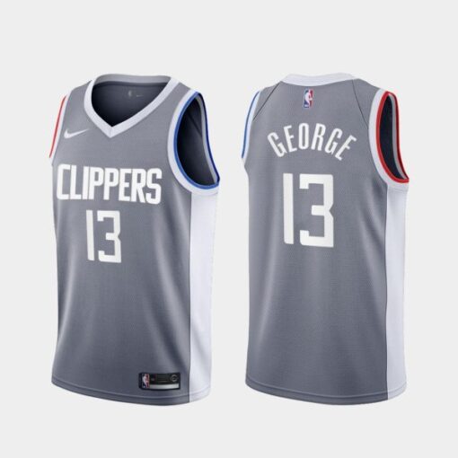 Los Angeles Clippers Paul George 2021 Earned Gray Jersey