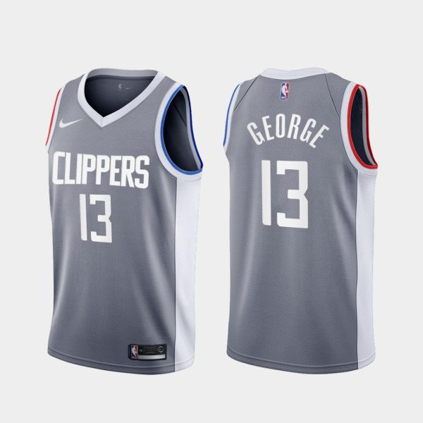 Los Angeles Clippers Paul George 2021 Earned Gray Jersey Los Angeles Clippers Paul George 2021 Earned Gray Jersey