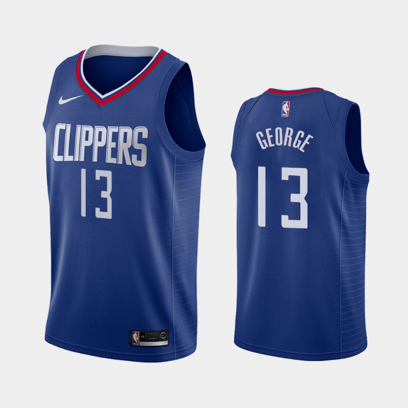 Los Angeles Clippers Paul George Blue Icon Jersey Los Angeles Clippers Paul George Blue Icon Jersey