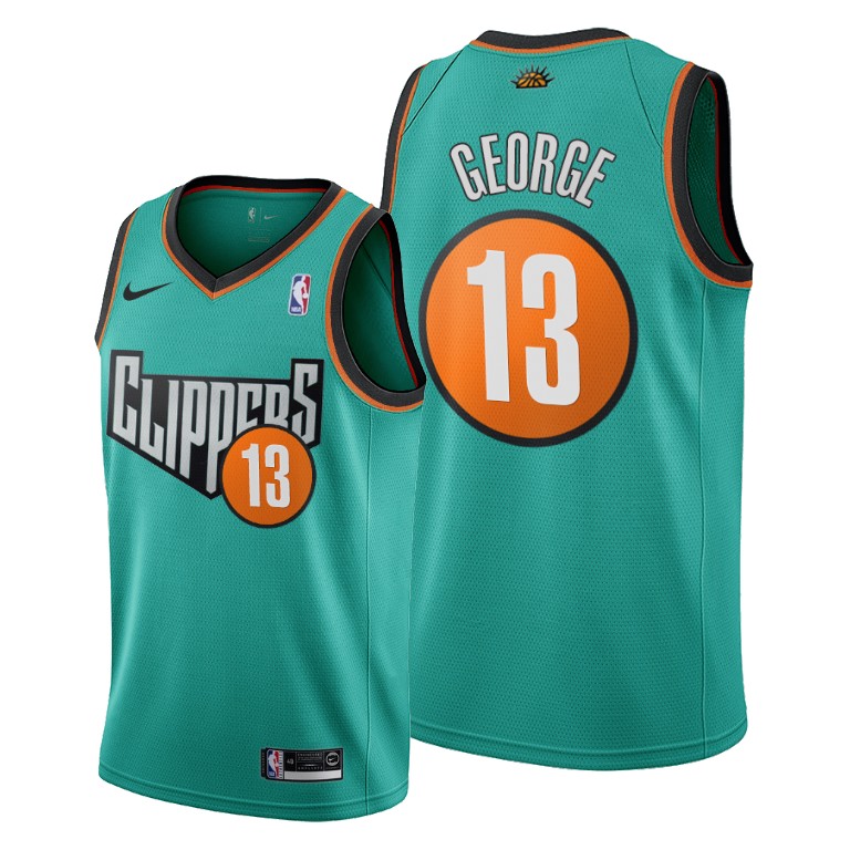 Los Angeles Clippers Paul George Green 1993 Throwback Jersey Los Angeles Clippers Paul George Green 1993 Throwback Jersey