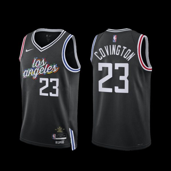 Los Angeles Clippers Robert Covington 2022-23 City Edition Jersey Black Los Angeles Clippers Robert Covington 2022-23 City Edition Jersey Black