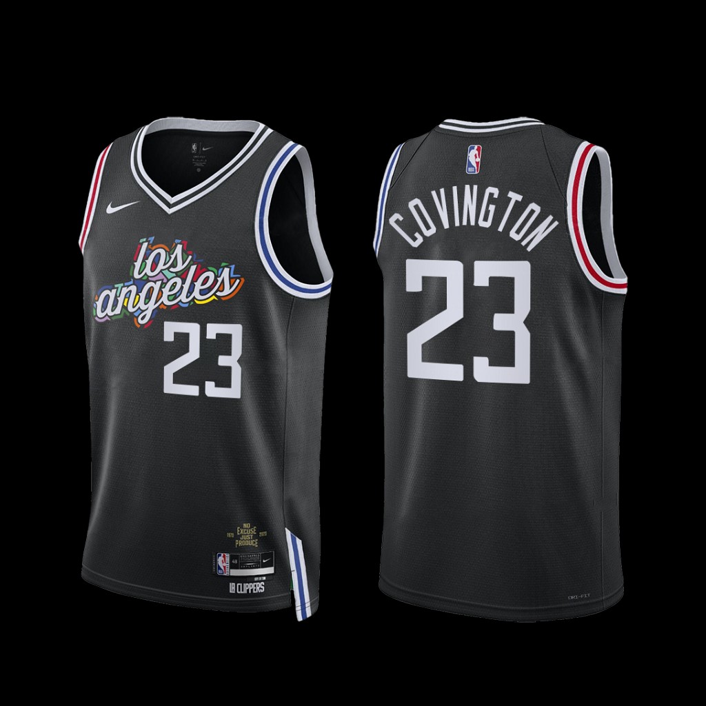 Los Angeles Clippers Robert Covington 2022-23 City Edition Jersey Black Los Angeles Clippers Robert Covington 2022-23 City Edition Jersey Black