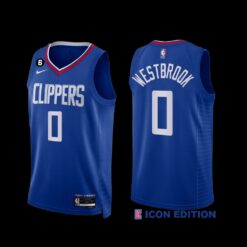 Los Angeles Clippers Russell Westbrook 2022-23 Blue Icon Edition Jersey