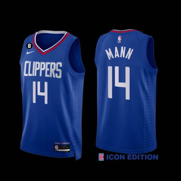 Los Angeles Clippers Terance Mann 2022-23 Icon Edition NO.6 Patch Jersey Royal Los Angeles Clippers Terance Mann 2022-23 Icon Edition NO.6 Patch Jersey Royal