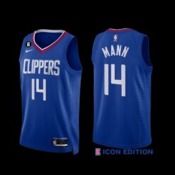 Los Angeles Clippers Terance Mann 2022-23 Icon Edition NO.6 Patch Jersey Royal