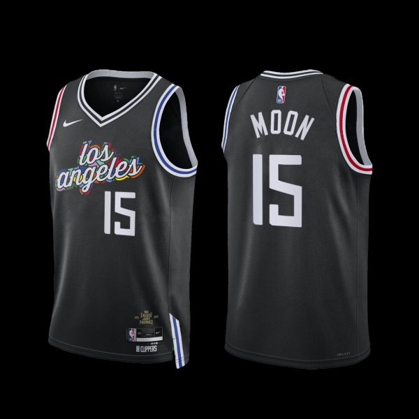 Los Angeles Clippers Xavier Moon 2022-23 City Edition Jersey Black Los Angeles Clippers Xavier Moon 2022-23 City Edition Jersey Black