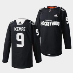 Los Angeles Kings Adrian Kempe Hockey Wood Black Jersey