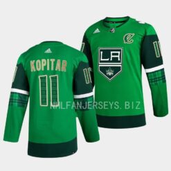 Los Angeles Kings Anze Kopitar 2023 St. Patricks Day Green Jersey