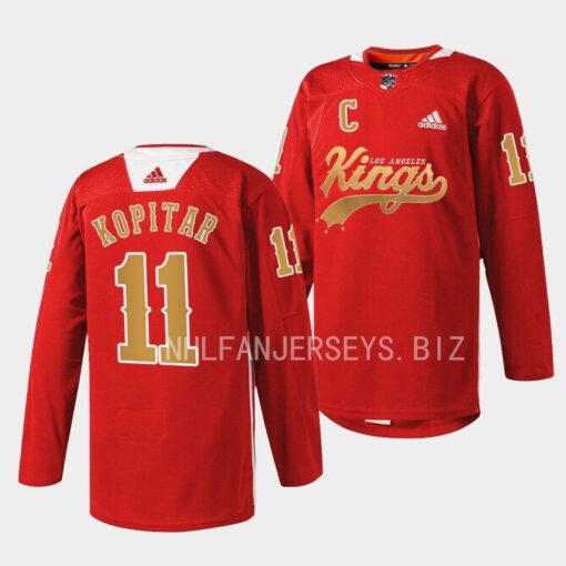 Los Angeles Kings Anze Kopitar Cherry LA Red Jersey