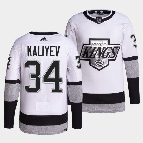 Los Angeles Kings Arthur Kaliyev Alternate White Jersey Los Angeles Kings Arthur Kaliyev Alternate White Jersey