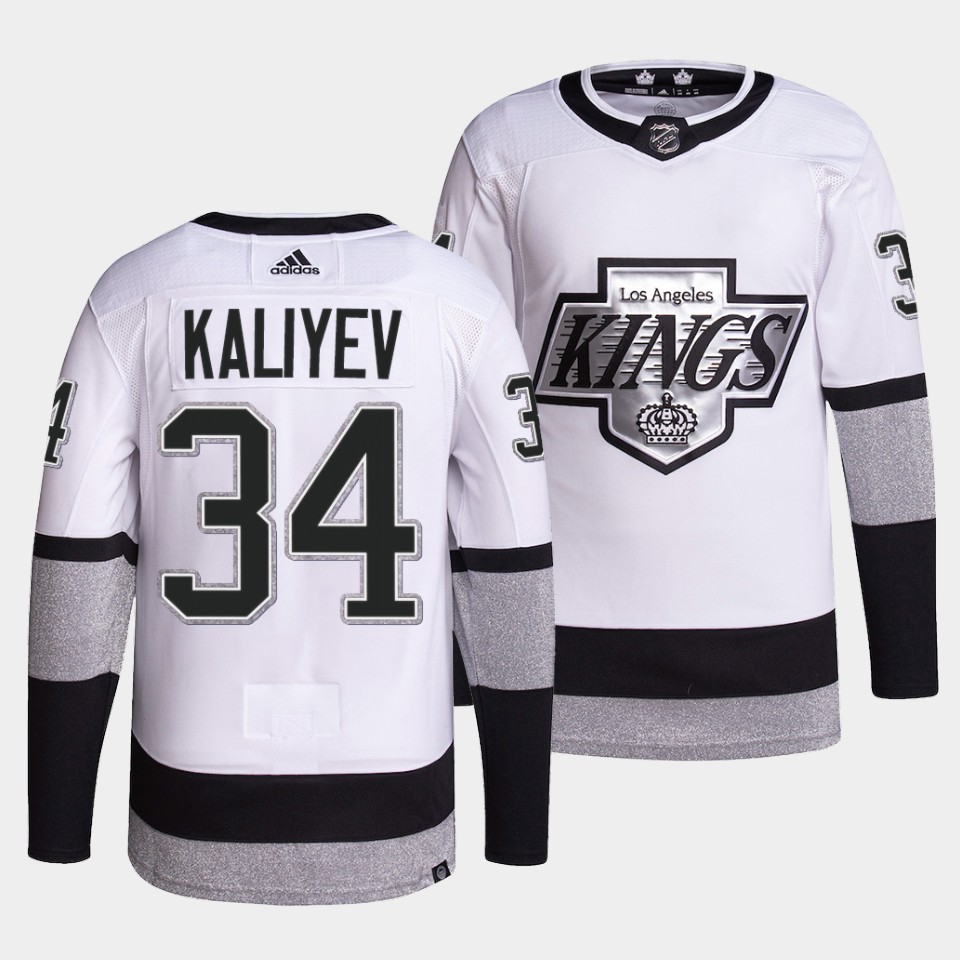 Los Angeles Kings Arthur Kaliyev Alternate White Jersey Los Angeles Kings Arthur Kaliyev Alternate White Jersey