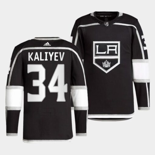 Los Angeles Kings Arthur Kaliyev Home Black Jersey