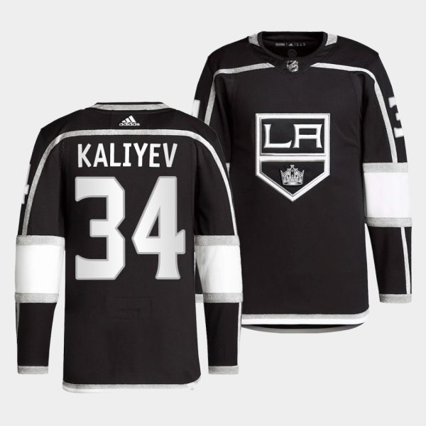 Los Angeles Kings Arthur Kaliyev Home Black Jersey Los Angeles Kings Arthur Kaliyev Home Black Jersey