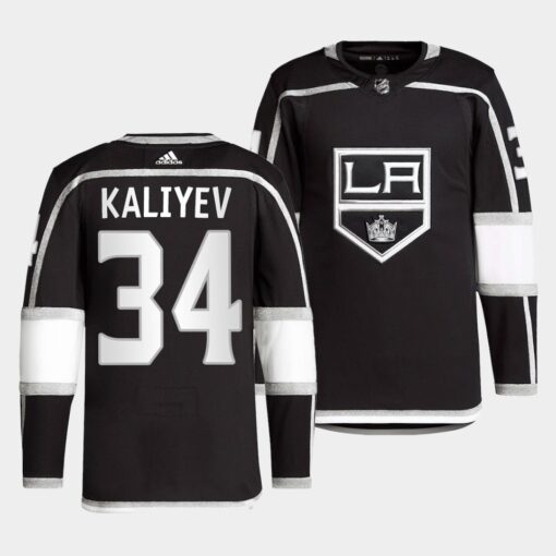 Los Angeles Kings Arthur Kaliyev Home Black Jersey