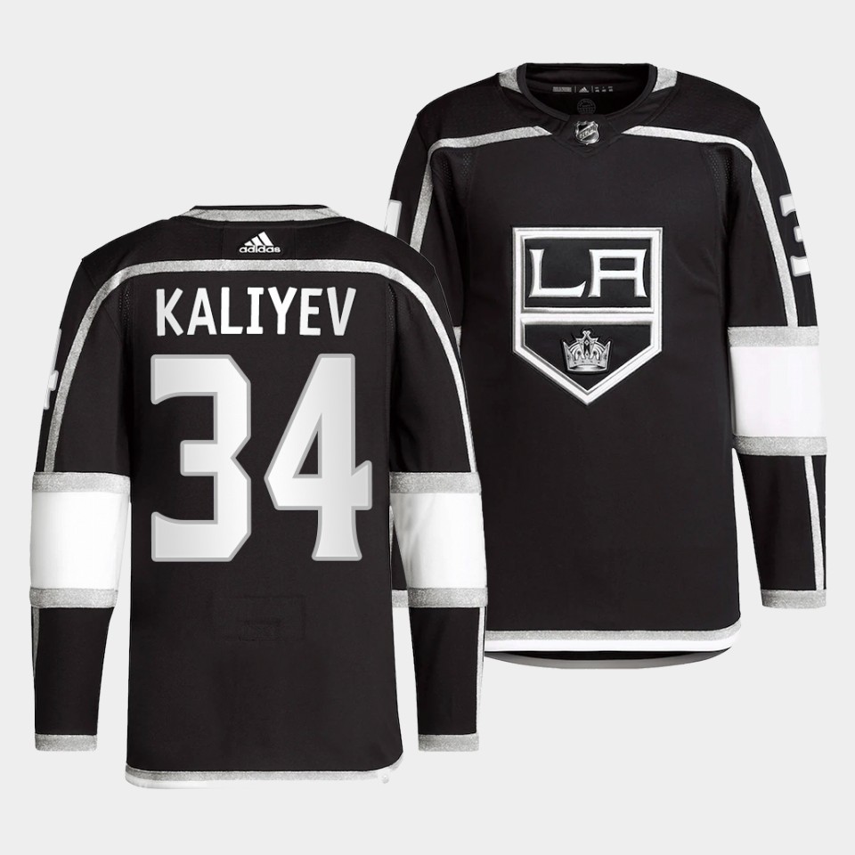 Los Angeles Kings Arthur Kaliyev Home Black Jersey Los Angeles Kings Arthur Kaliyev Home Black Jersey