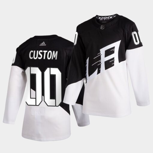 Los Angeles Kings Custom Stadium Series White Black Jersey
