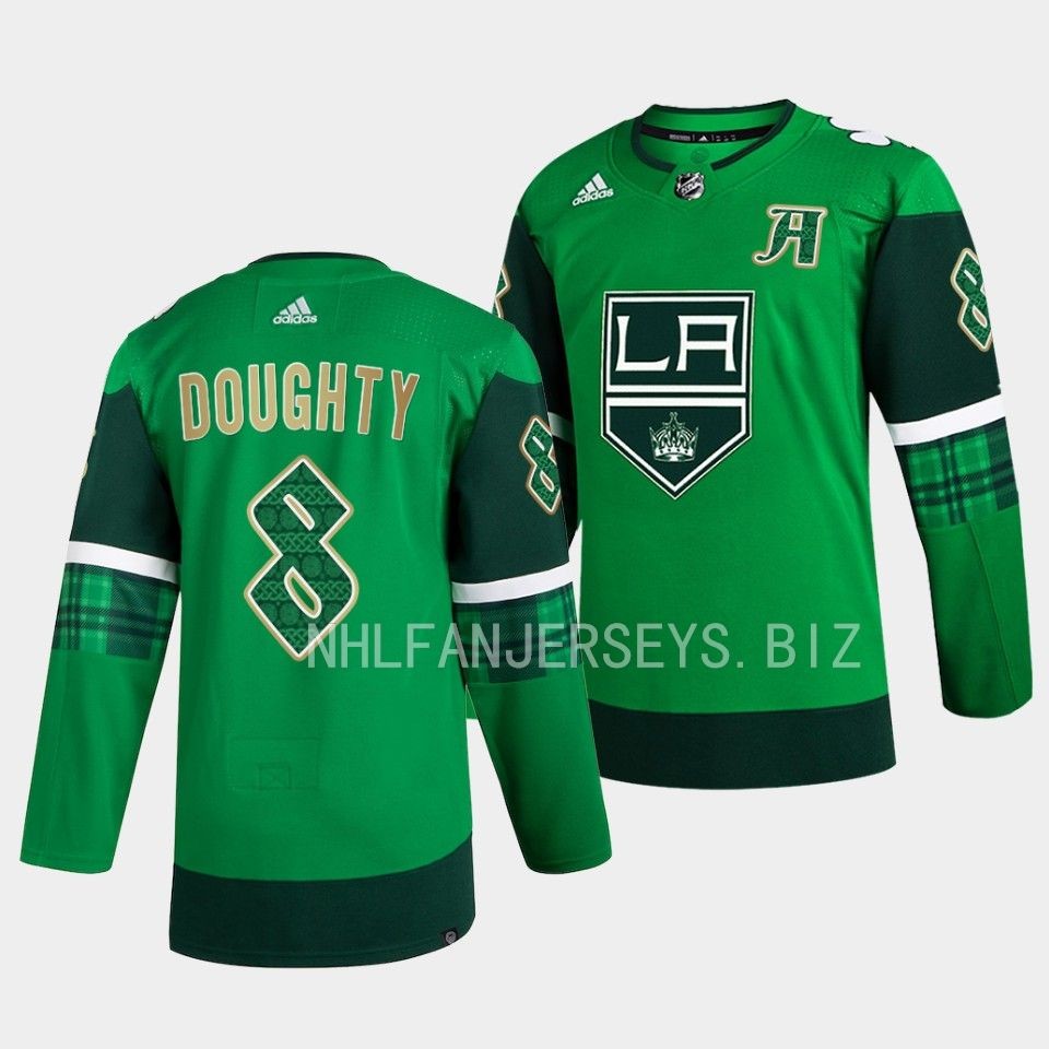 Los Angeles Kings Drew Doughty 2023 St. Patricks Day Green Jersey Los Angeles Kings Drew Doughty 2023 St. Patricks Day Green Jersey