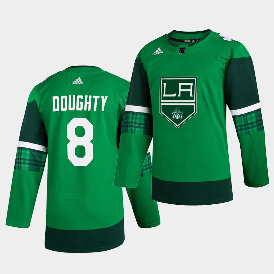 Los Angeles Kings Drew Doughty St. Patrick's Day Green Player Jersey Los Angeles Kings Drew Doughty St. Patrick's Day Green Player Jersey