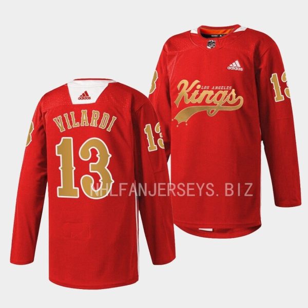 Los Angeles Kings Gabriel Vilardi Cherry LA Red Jersey Los Angeles Kings Gabriel Vilardi Cherry LA Red Jersey