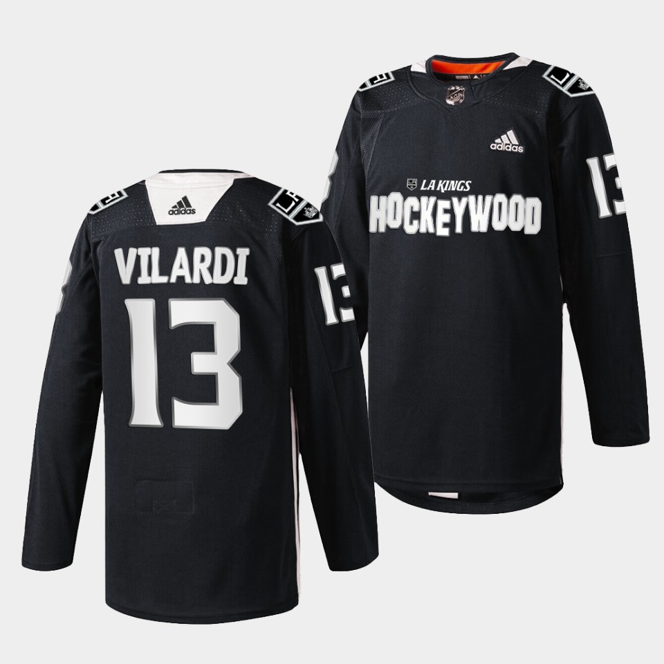 Los Angeles Kings Gabriel Vilardi Hockey Wood Black Jersey Los Angeles Kings Gabriel Vilardi Hockey Wood Black Jersey