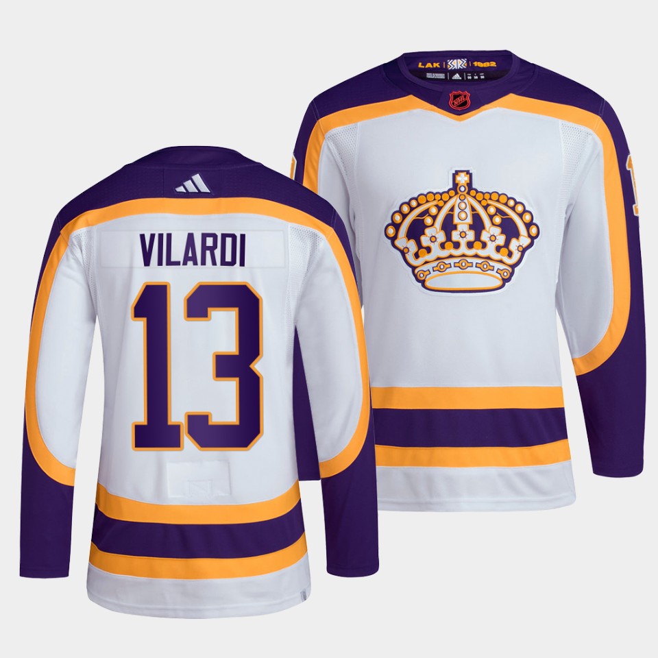 Los Angeles Kings Gabriel Vilardi Reverse White Jersey Los Angeles Kings Gabriel Vilardi Reverse White Jersey