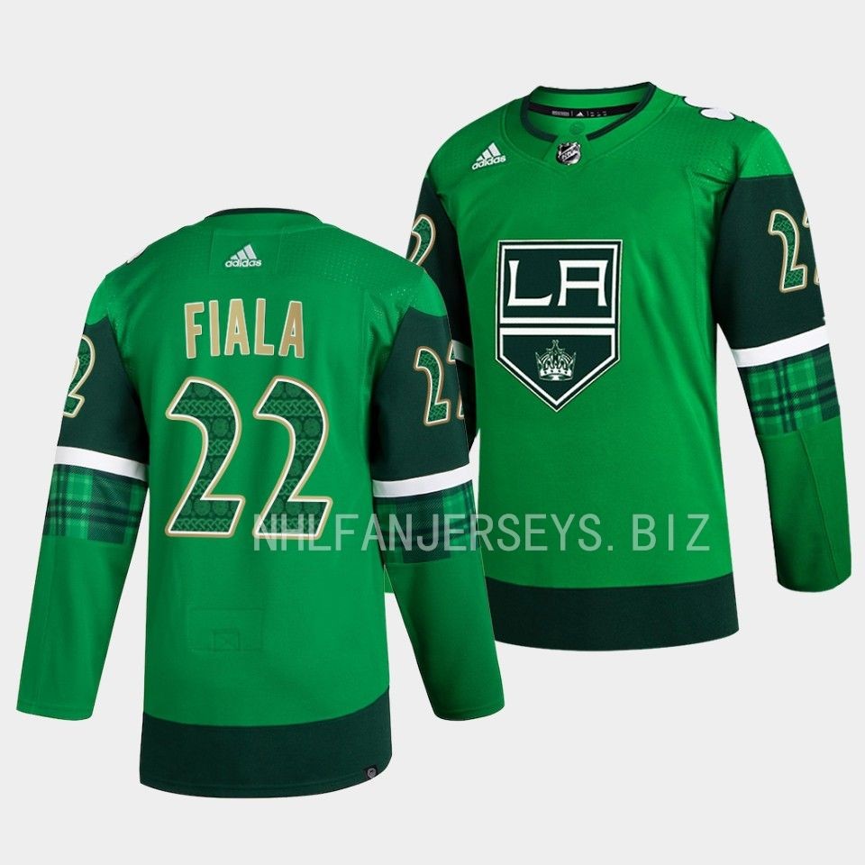 Los Angeles Kings Kevin Fiala 2023 St. Patricks Day Green Jersey Los Angeles Kings Kevin Fiala 2023 St. Patricks Day Green Jersey