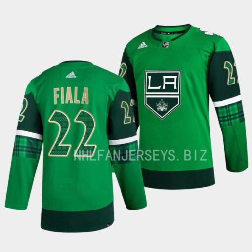 Los Angeles Kings Kevin Fiala 2023 St. Patricks Day Green Jersey