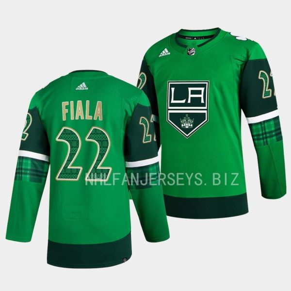 Los Angeles Kings Kevin Fiala 2023 St. Patricks Day Green Jersey Los Angeles Kings Kevin Fiala 2023 St. Patricks Day Green Jersey
