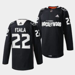 Los Angeles Kings Kevin Fiala Hockey Wood Black Jersey