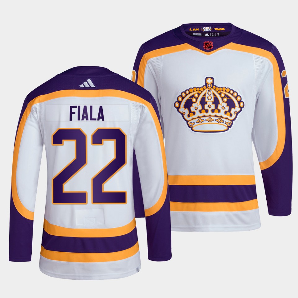 Los Angeles Kings Kevin Fiala Reverse White Jersey Los Angeles Kings Kevin Fiala Reverse White Jersey