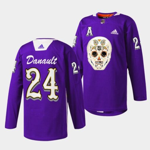 Los Angeles Kings Phillip Danault Dia De Los Metros Night Purple Sugar Skull Jersey