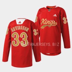 Los Angeles Kings Viktor Arvidsson Cherry LA Red Jersey