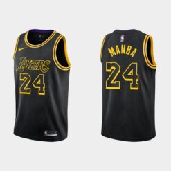 Los Angeles Lakers 24 Kobe Bryant Black City Edition Jersey