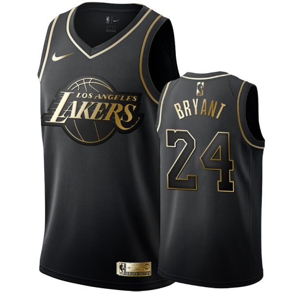Los Angeles Lakers 24 Kobe Bryant Black Golden Edition Jersey Los Angeles Lakers 24 Kobe Bryant Black Golden Edition Jersey