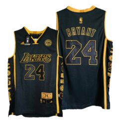 Los Angeles Lakers 24 Kobe Bryant Black Mamba Snakeskin Accented Throwback Jersey