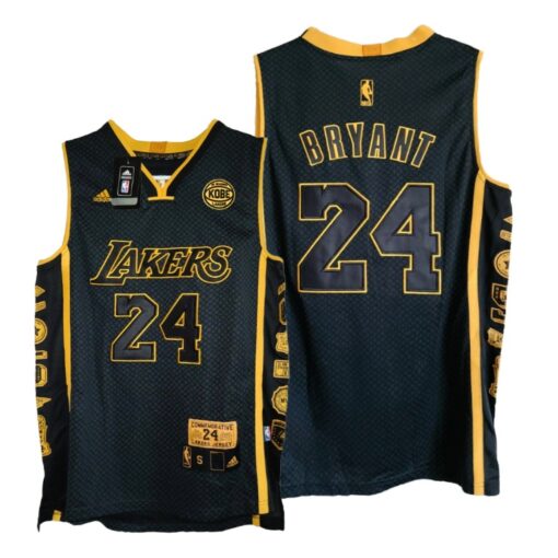 Los Angeles Lakers 24 Kobe Bryant Black Mamba Snakeskin Accented Throwback Jersey